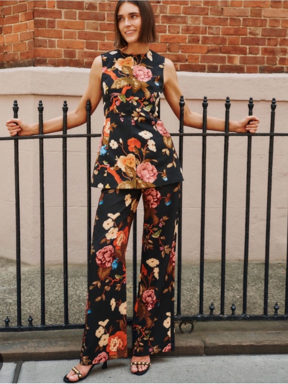 Tuckernuck Baroque Floral Rhoda Tunic Erin Pants Set 6/M - Retail $416